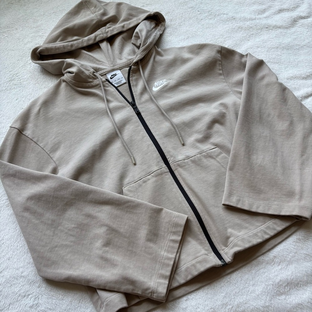 Nike Tan Zip-Up Hoodie